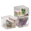 InterDesign Clear Plastic Stackable Storage Bin 6 L x 5.25 H x 6.25 W in.