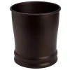 InterDesign Olivia Bronze Classic Wastebasket (Pack of 2)