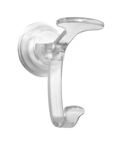 InterDesign Power Lock Spa Hook 4.1 in. H x 2.3 in. W x 6.5 in. L Clear Plastic (Pack of 6)