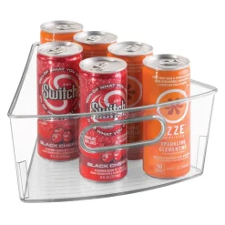 InterDesign Rubbed Lazy Susan Storage Bin 9.5 W x 4.13 H x 10.38 D in. for Corner Base Cabinets