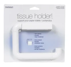 InterDesign White ABS Plastic Wall Mount Toilet Paper Holder