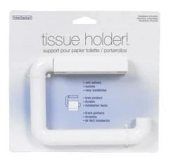 InterDesign White ABS Plastic Wall Mount Toilet Paper Holder