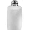 InterDesign York Chrome White Ceramic/Steel 12 oz. Capacity Soap Dispenser 8.25 H x 2.5 W in.