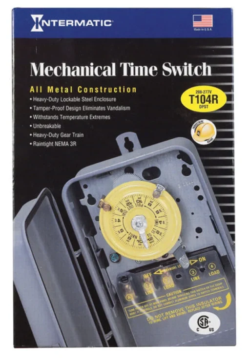 Intermatic Indoor and Outdoor Mechanical Timer Switch 277 V Gray