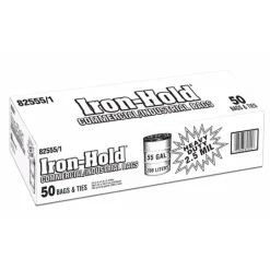 Iron-Hold 55 gal Drum Liners Twist Tie 50 pk