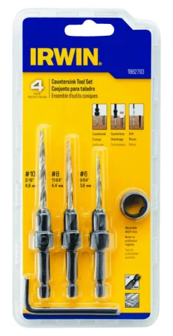 Irwin #6, #8 and #10 Countersink Set 4 pc