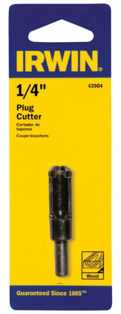 Irwin 1/4 in. X 2 in. L High Carbon Steel Plug Cutter Round Shank 1 pc