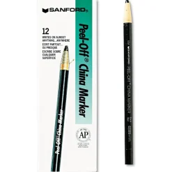 Irwin 02089-Sh Black Peel-Off China Markers