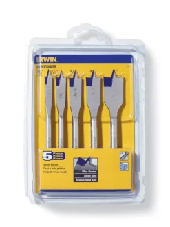 Irwin Speedbor Carbon Steel Spade Bit Set Hex Shank 5 pc