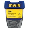 Irwin Square #2 X 1 in. L Insert Bit Steel 20 pc