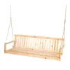 Jack Post 5 Ft 2 Person Brown Wood Traditional Porch Swing