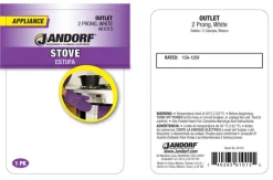 Jandorf 15 amps 125 V White Outlet 1 pk