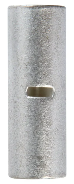 Jandorf 6 Ga. Uninsulated Wire Terminal Butt Splice Silver 2 pk