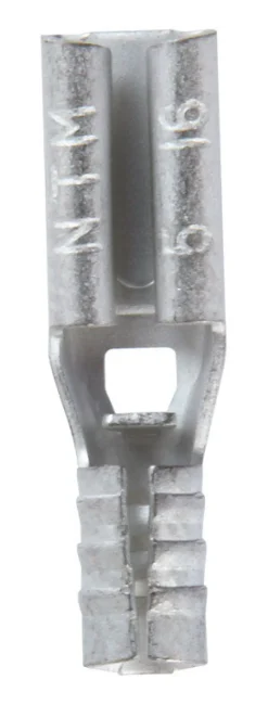 Jandorf 22-18 Ga. Uninsulated Wire Female Disconnect Silver 5 pk