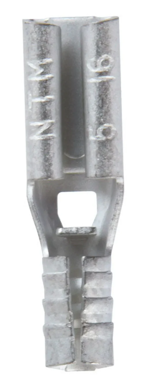 Jandorf 22-18 Ga. Uninsulated Wire Female Disconnect Silver 5 pk