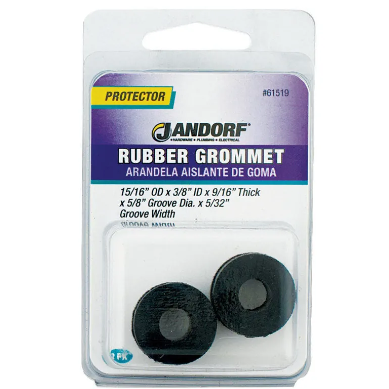 Jandorf 15/16 in. D X 1 in. L Rubber Grommet 2 pk