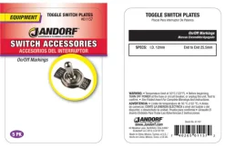 Jandorf Gray Aluminum Toggle Switch Plate 5 pk