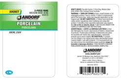 Jandorf Porcelain Medium Base Ring Socket 1 pk