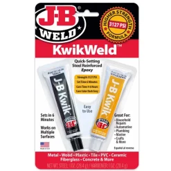 J-B Weld Kwik Weld High Strength Solid Automotive Adhesive 1 oz. (Pack of 6)