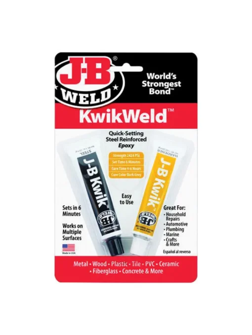 J-B Weld Kwik Weld High Strength Solid Automotive Adhesive 1 oz. (Pack of 6)
