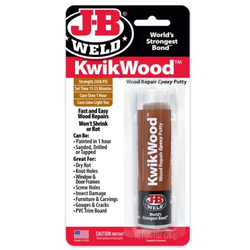 J-B Weld KwikWood Tan Putty Stick 1 oz