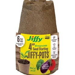 Jiffy 1 Cells 4 in. H X 4 in. W Seed Starting Peat Pot 6 pk