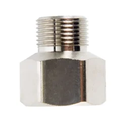 JMF Company 3/8 in. Fine Female Flare 3/8 in. D Male Compression Chrome Adapter