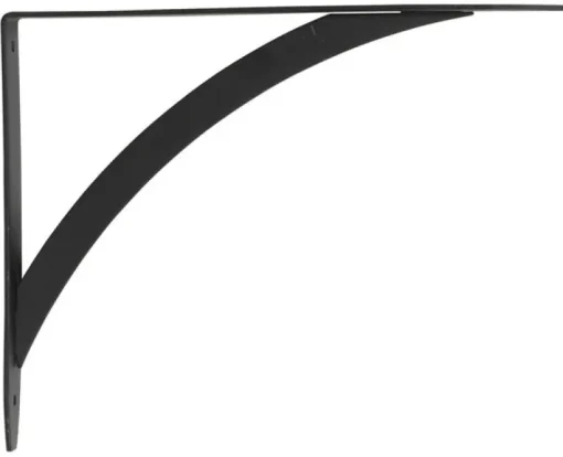 John Sterling Black Steel Elegant Bracket 12 Ga. 10 in. L (Pack of 10)