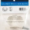 John Sterling Pro 1-3/8 in. L x 1-3/8 in. Dia. White Plastic Rod Socket (Pack of 25)
