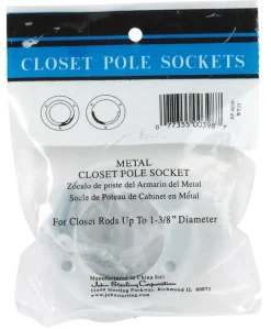 John Sterling Pro 1-3/8 in. L x 1-3/8 in. Dia. White Steel Rod Socket (Pack of 25)