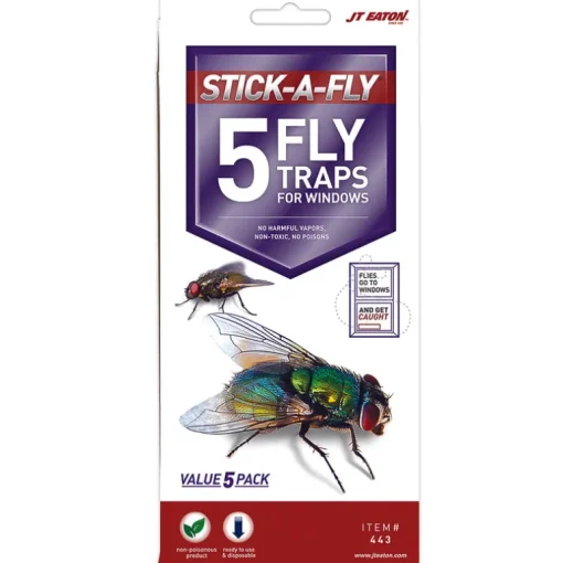 JT Eaton Stick-A-Fly Fly Trap 5 pk (Pack of 24)