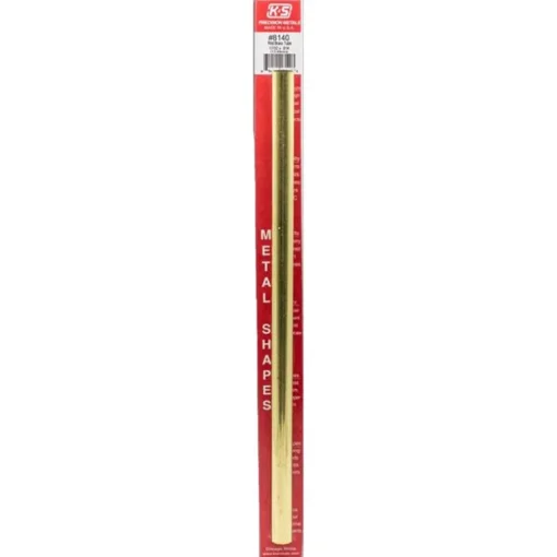 K & S Round Brass Tube 17/32 Dia. x 12 L in. for Plumbing/HVAC/Automotive