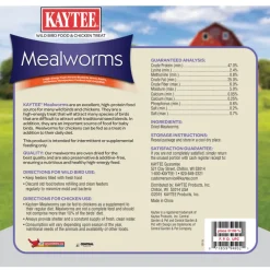 Kaytee Mealworms Wild Bird/Poultry Dried Mealworm Mealworms 32 oz
