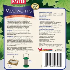 Kaytee Woodpecker Wild Bird Food Dried Mealworm 7 oz. (Pack of 6)