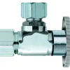 Keeney 5/8 in. Compression in. X 1/2 in. Compression Brass Angle Valve