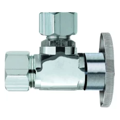 Keeney 5/8 in. Compression in. X 1/2 in. Compression Brass Angle Valve