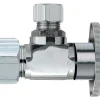 Keeney 5/8 in. Compression X 3/8 in. Compression Brass Angle Stop Valve