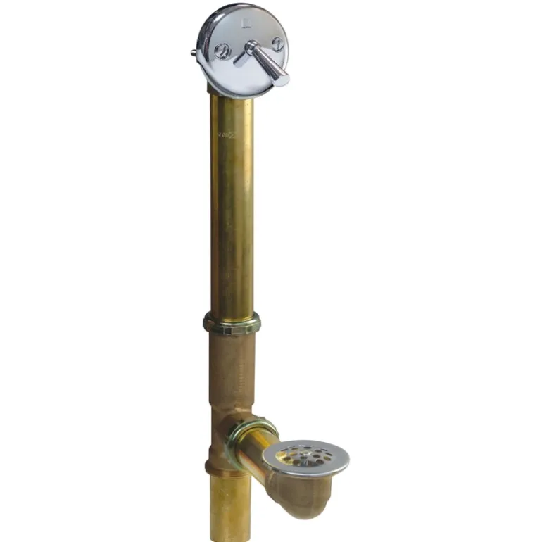 Keeney 1-1/2 in. D Chrome Brass Triplever Bath Drain