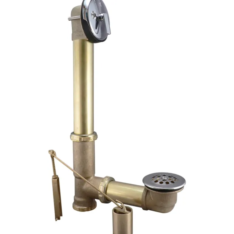 Keeney 1-1/2 in. D Chrome Brass Triplever Bath Drain