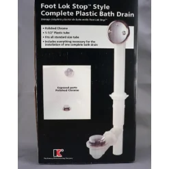 Keeney 1-1/2 in. D Chrome Plastic Bath Drain