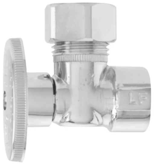 Keeney 1/2 in. FIP in. X 7/16 in. Compression Brass Angle Valve