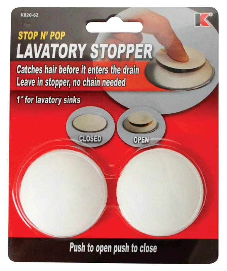 Keeney 1 in. White Rubber Lavatory Pop Up Stopper