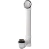Keeney Foot Lok Stop 1-1/2 in. D Brushed Plastic Bath Drain