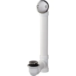 Keeney Foot Lok Stop 1-1/2 in. D Brushed Plastic Bath Drain