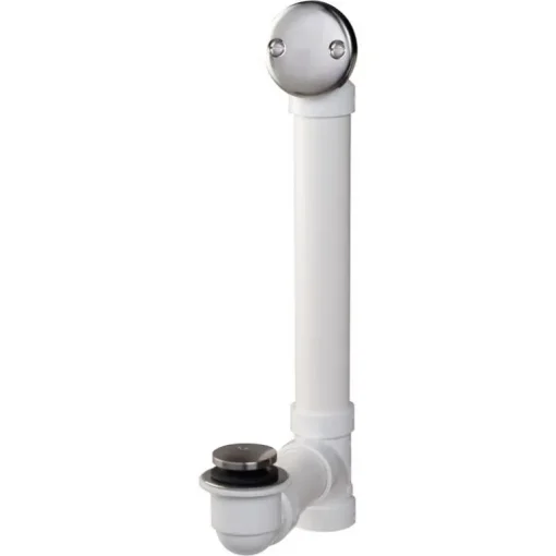 Keeney Foot Lok Stop 1-1/2 in. D Brushed Plastic Bath Drain