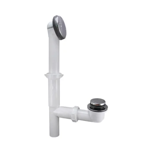 Keeney Lok stop 1-1/2 in. D Chrome Plastic Bath Drain