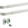 Kenney Enamel White Double Curtain Rod 28 in. L X 48 in. L