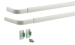 Kenney Enamel White Double Curtain Rod 28 in. L X 48 in. L