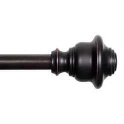 Kenney Fast Fit Weathered Brown Finn Curtain Rod 66 in. L X 120 in. L
