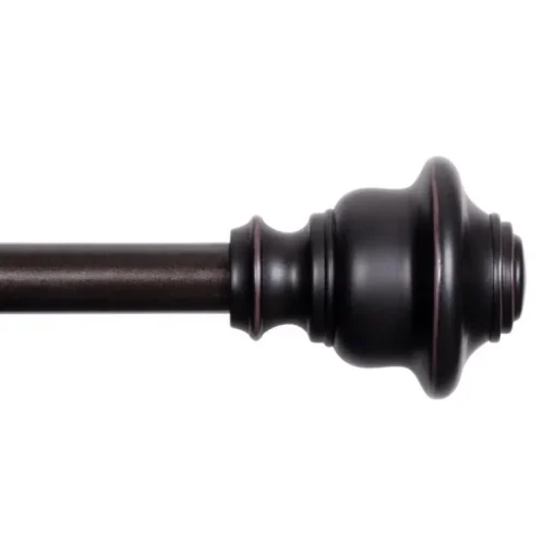 Kenney Fast Fit Weathered Brown Finn Curtain Rod 66 in. L X 120 in. L